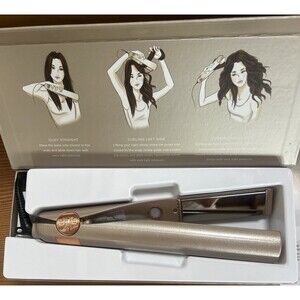 Tyme Iron Pro 2 in 1 Hair Curler and Straightener w/5 Adjustable Heat Settings